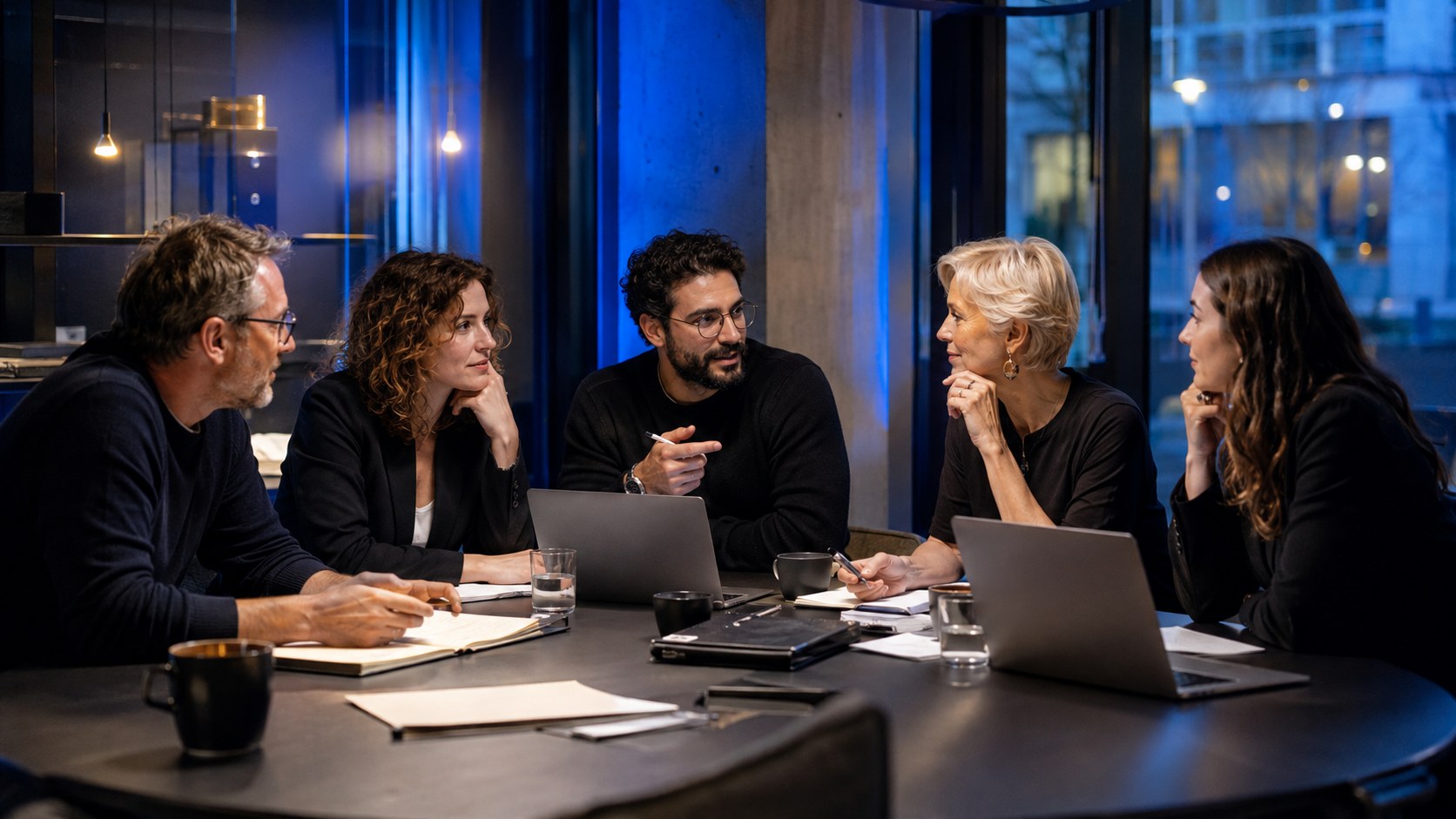 European business owners gathered around their questions about AI